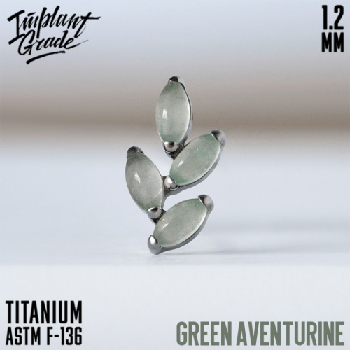 Накрутка Branch Natural Stone Green Aventurine 1.2 мм